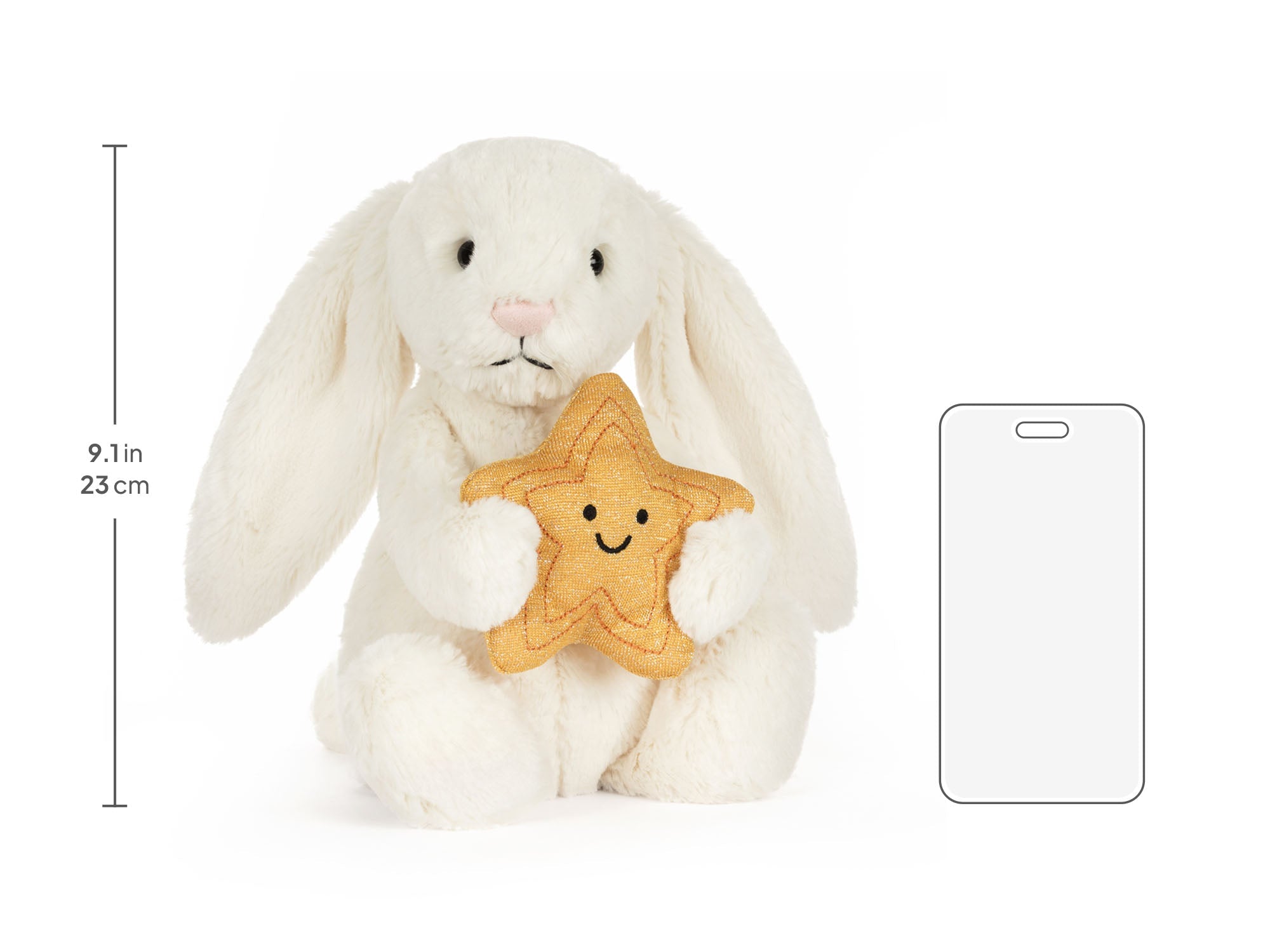 Cream Bunny with Star, size chart