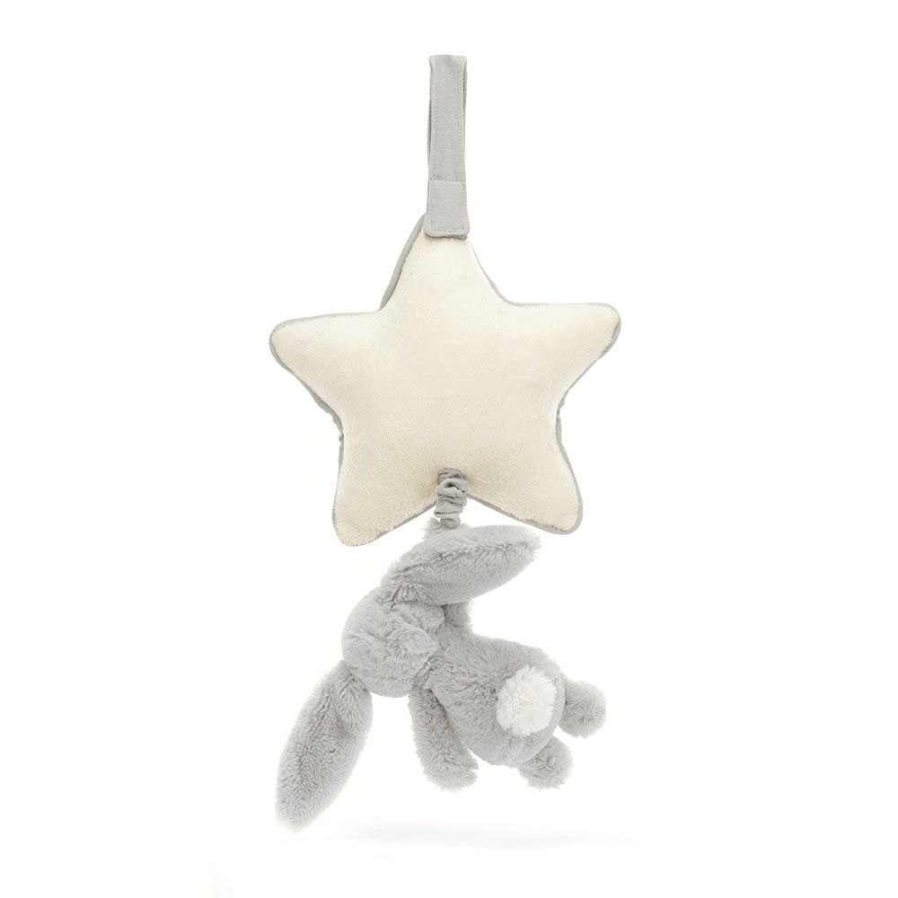 Bashful Silver Bunny Musical Pull, View 3