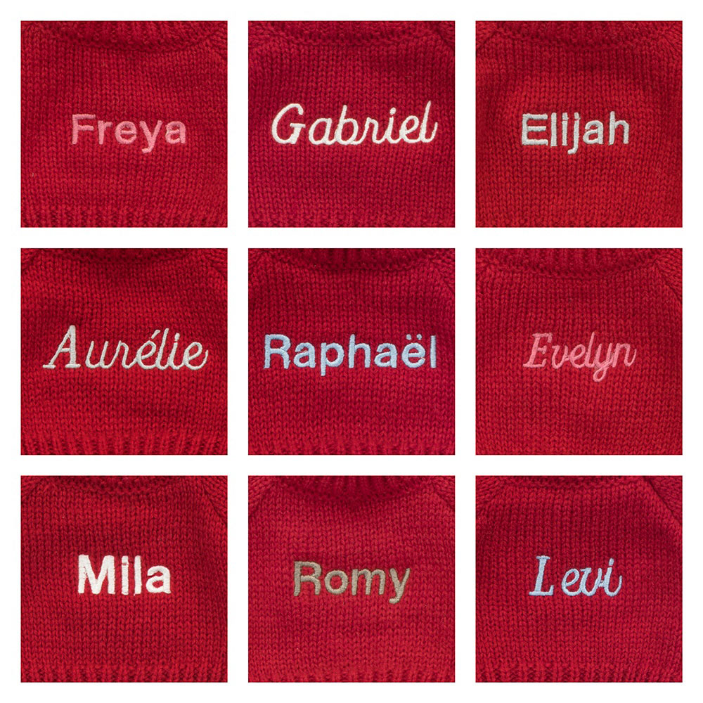 Bashful Cream Bunny with Personalised Red Jumper, Main View