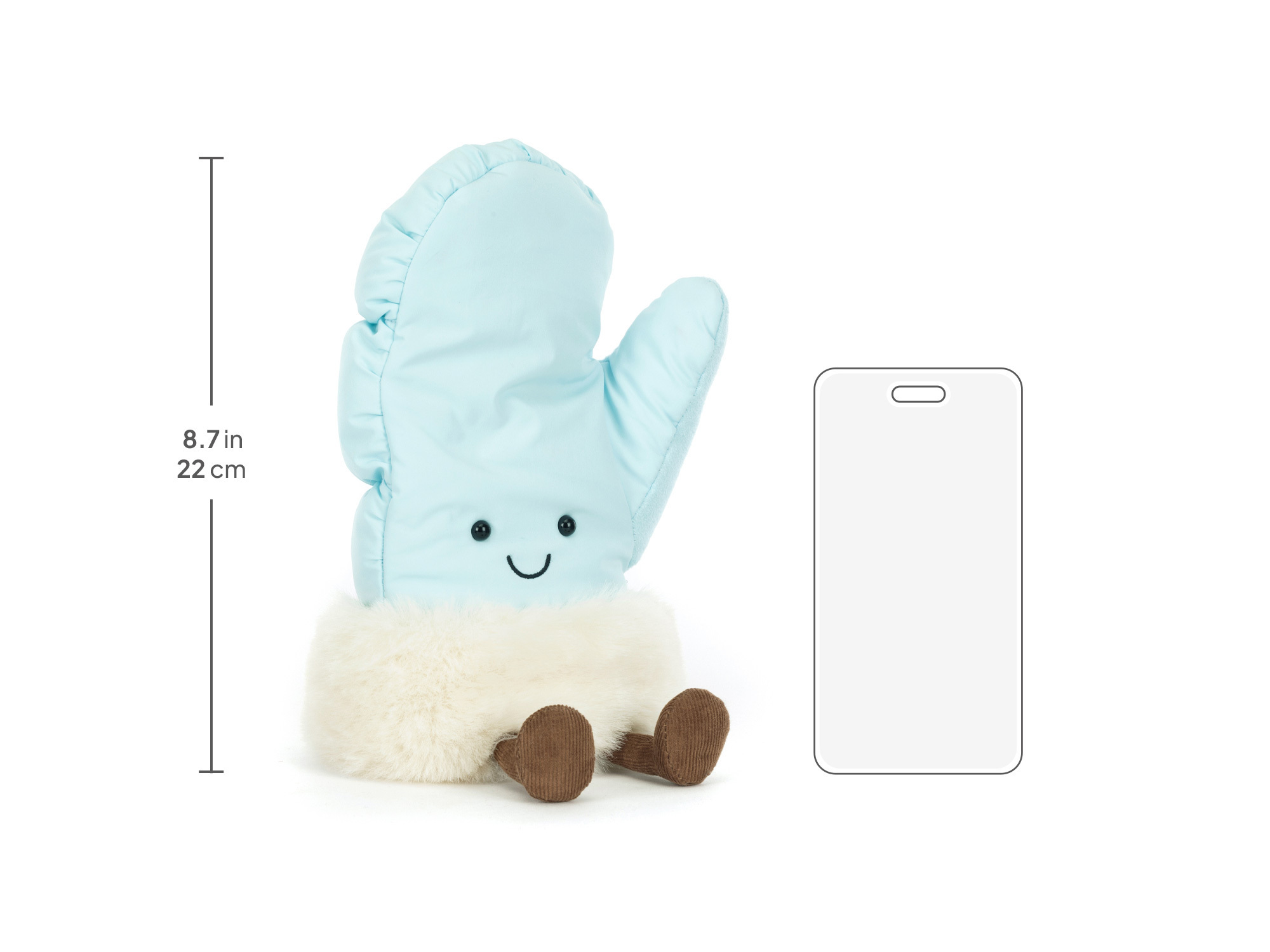 Amuseables Mitten, size chart