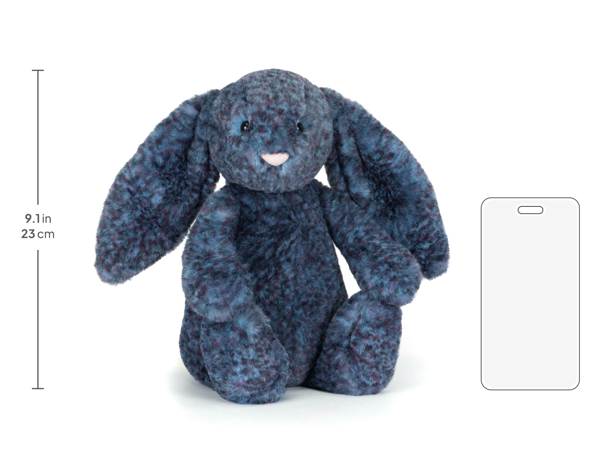 Bashful Hopscone Luxe Bunny, size chart