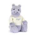 Bashful Hippo with Personalised Cream Jumper, Main View
