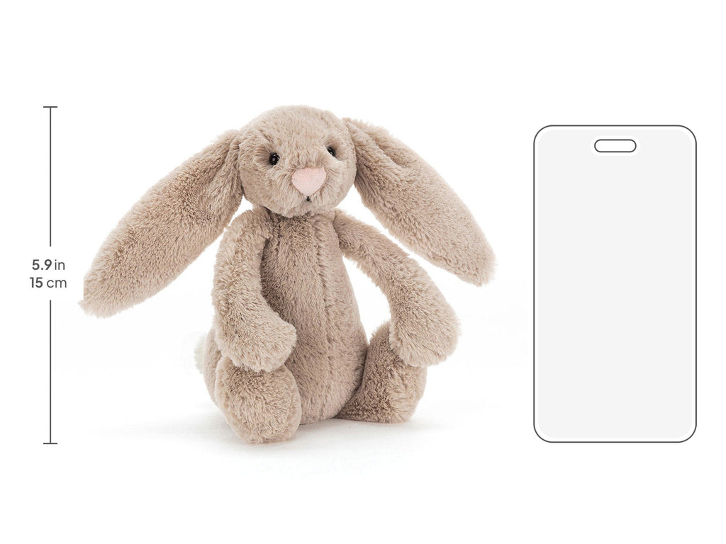Bashful Beige Bunny Small, size chart
