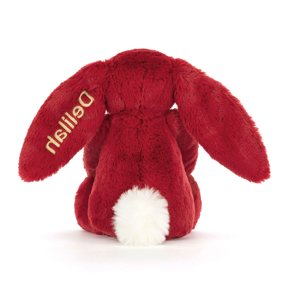 Personalised Bashful Luxe Bunny Scarlett, View 4