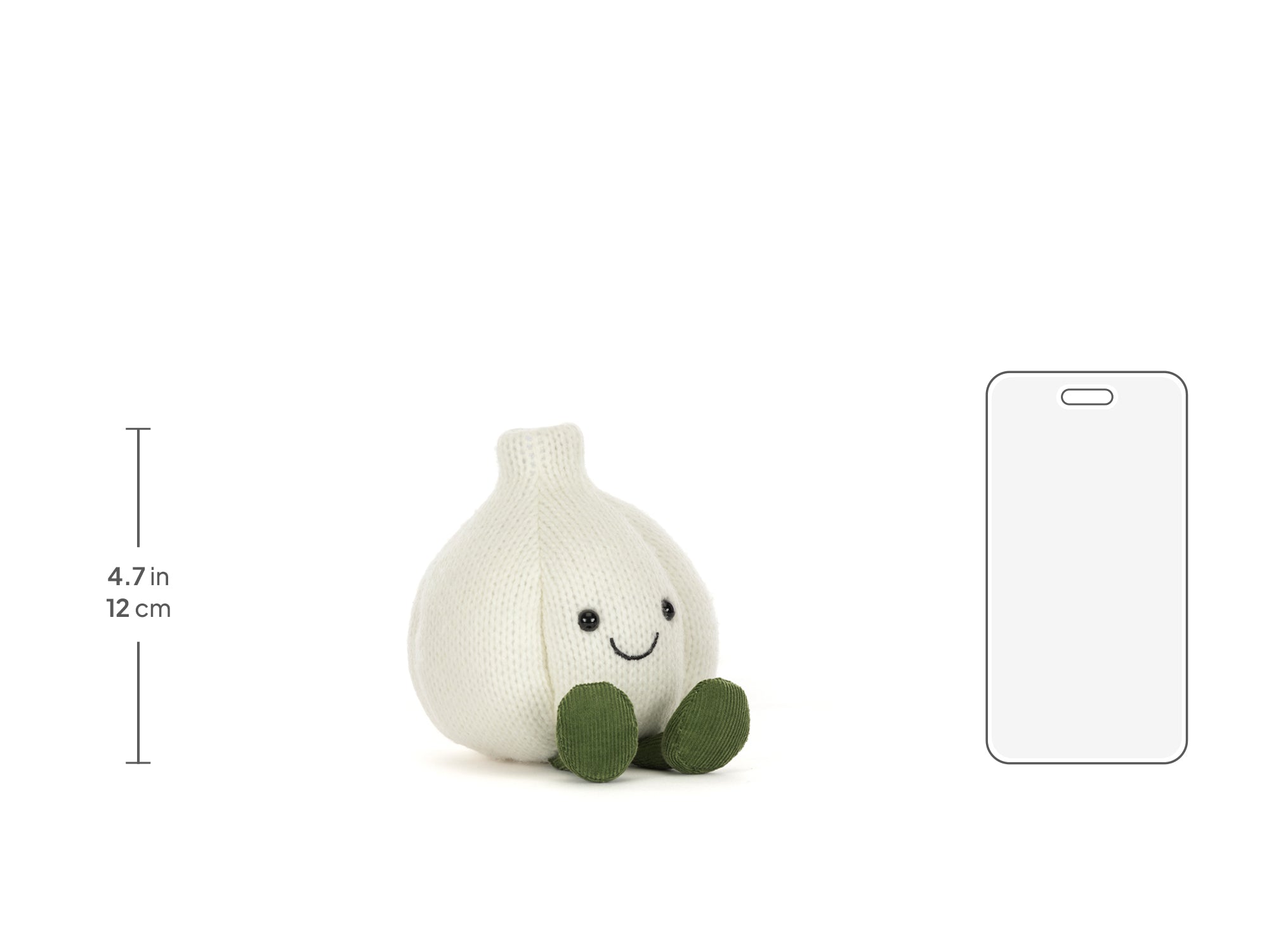 Amuseables Garlic, size chart