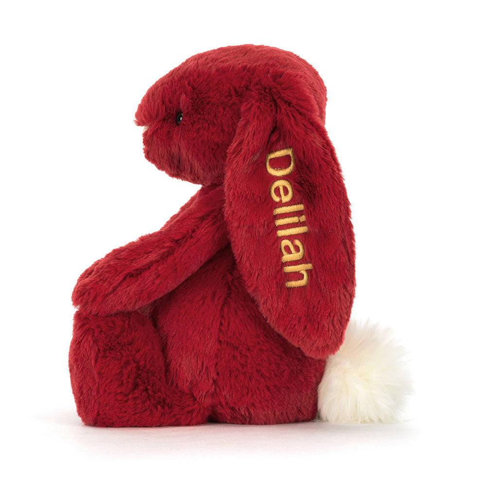 Personalised Bashful Luxe Bunny Scarlett, View 3