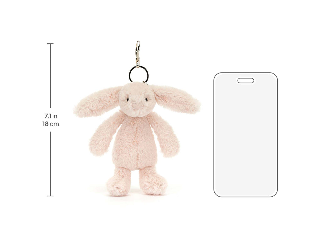 Bashful Blush Bunny Bag Charm, size chart